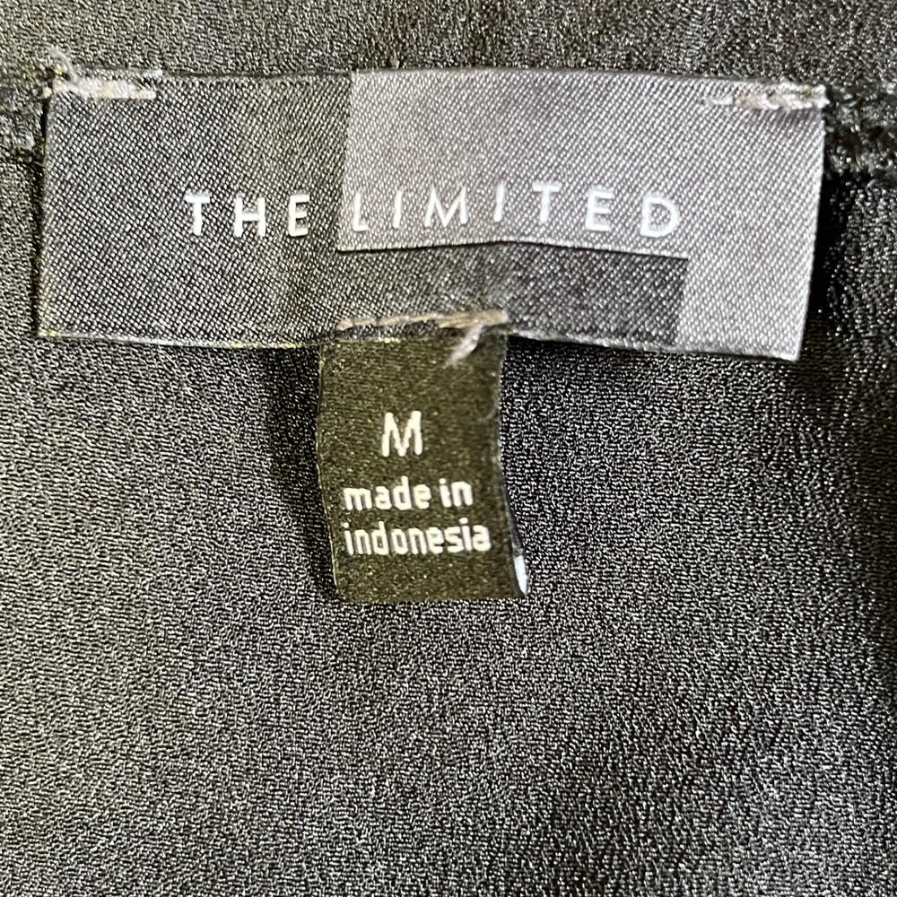 The Limited Black and White Sleeveless Blouse with Mandarin Collar SZ-M - Picture 4 of 5